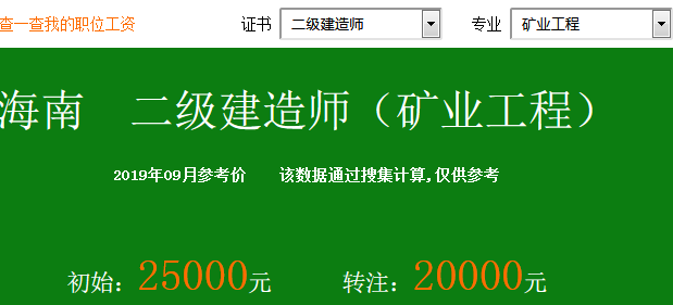 海南二级建造师工资待遇矿业工程专业